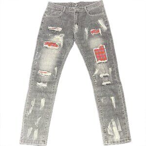 Men’s High Street Skinny Denim Ripped Jeans Pants